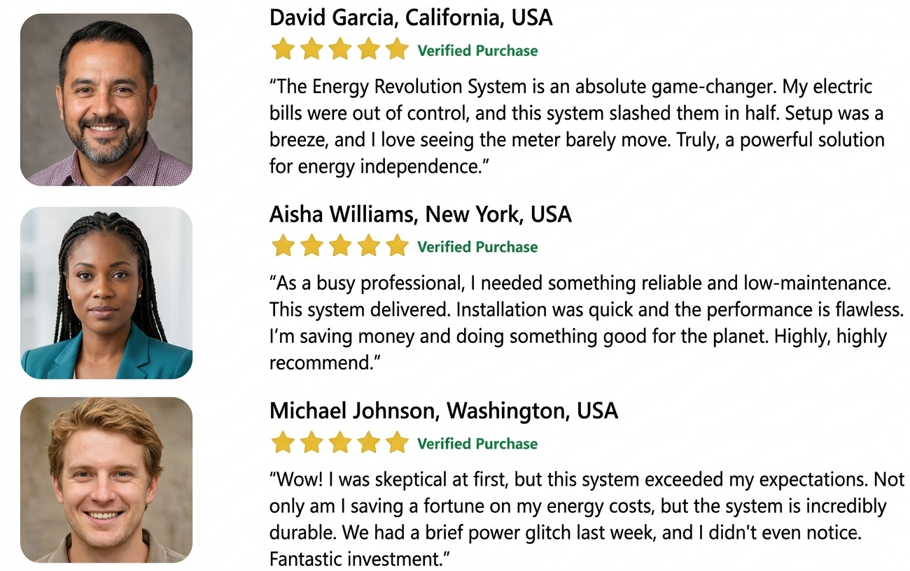 Verified customer reviews